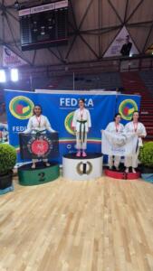KATA INDIVIDUALE FEMMINILE JUNIOR: 2º classificata Zeray Rsom Aida (cintura verde)