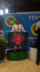 KATA INDIVIDUALE FEMMINILE JUNIOR: 2º classificata Zeray Rsom Aida (cintura verde)
