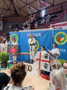KATA INDIVIDUALE FEMMINILE MINI-CADETS: 2º classificata Camarotto Anna (cintura marrone)